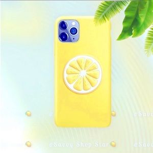 Light yellow iphone 11 Case with Lemon Pop holder💛🍋
